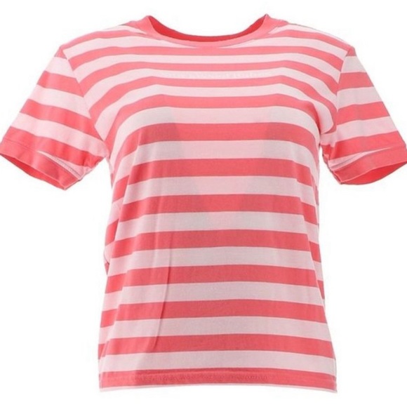 NWT ROXY GIRL'S SUN KISSED BABES SHIRT PINK STRIPE XL (14) - Picture 1 of 4